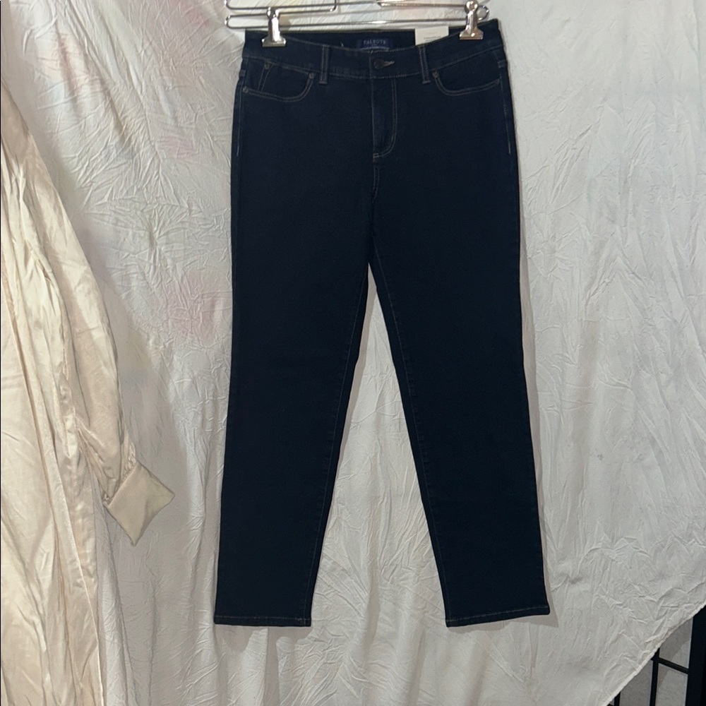 Talbots Dark denim Cropped Straight-Leg Jeans